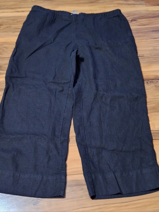 J. Jill Pants - J Jill M 100% Linen beachy breathable vacation resort wide leg cropped Pants